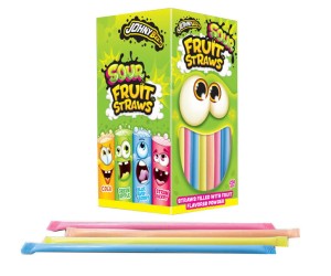 Słomki Johny Bee z Oranżadką Sour Fruit Straws 250szt