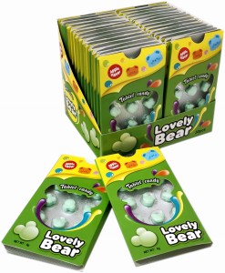 LOVELY BEAR Sugar Free JABŁKO Drażetki Cukierki Pudrowe 30szt x 8g 