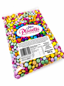 Mini Planetki Draże z Mlecznej Czekolady Lentilki 500g