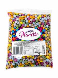 Mini Planetki Draże z Mlecznej Czekolady Lentilki 1kg 
