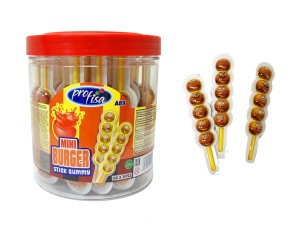 Mini Burger Stick Gummy Żelki Hamburgery 30szt x 10g 