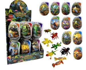 Dangerous Animals Plastic Eggs Jajka z Zabawką Niespodzianki NIEBEZPIECZNE ZWIERZĘTA 18szt x 10g