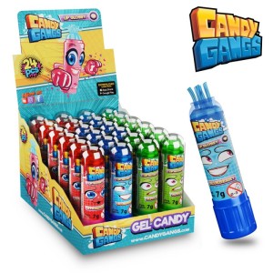 Candy Gangs Lip Glossy Żel Owocowy Lizak Szminka Błyszczyk 24szt x 7g