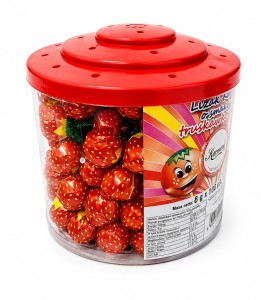 Lizak Truskawkowy Karmel 100 szt 