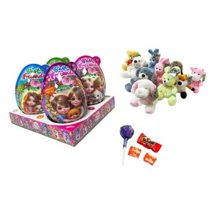 Best Friends Plastic Egg Jajka z Zabawką Pluszaki Niespodzianki Maskotki Pluszowe 4szt x 50g