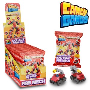Candy Gangs Build Blox Fire Mech Klocki Wozy Strażackie 18szt x 1g