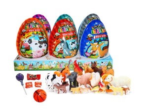 XXXL My Little Farm Plastic Eggs Jajka Niespodzianki Figurki Zwierząt Słodycz 6szt x 25g 
