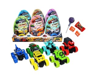 XXXL Off Road Plastic Eggs Jajka Niespodzianki Auta Monster Truck 6szt x 20g