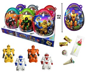 Star Warrior Plastic Egg Jajka Niespodzianki Roboty 6szt x 25g