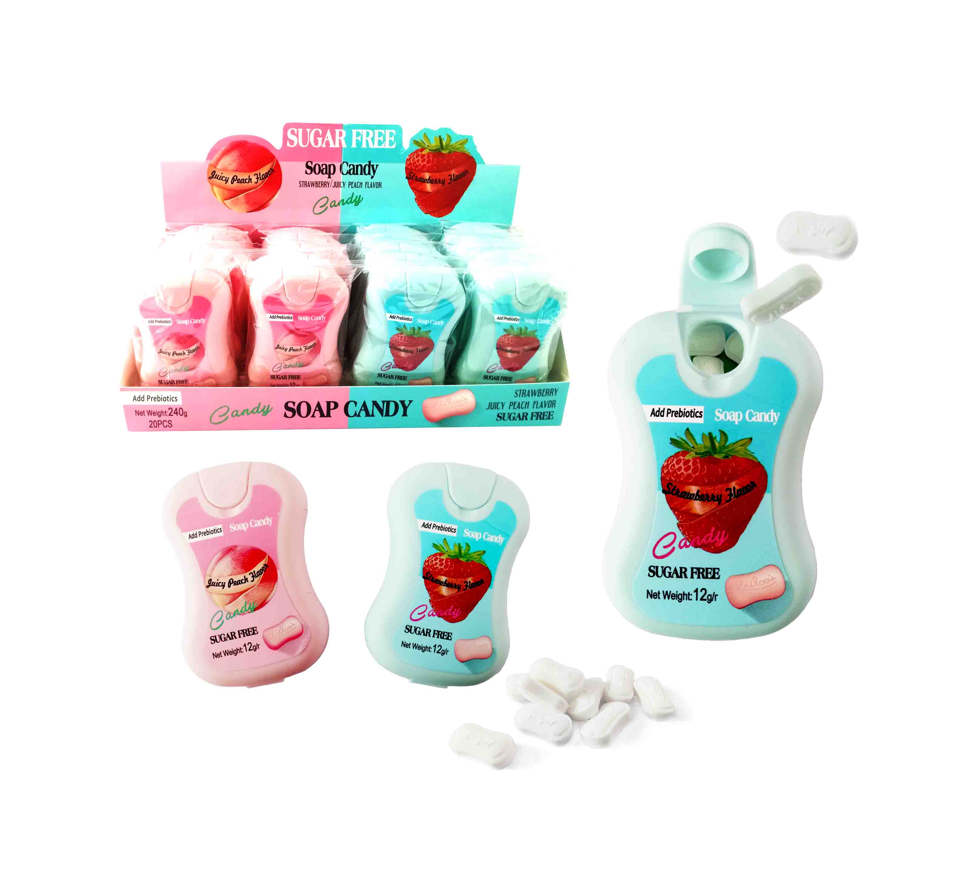 Soap Candy Sugar Free Drażetki Owocowe Bez Cukru Mydełko 20szt x 12g ...