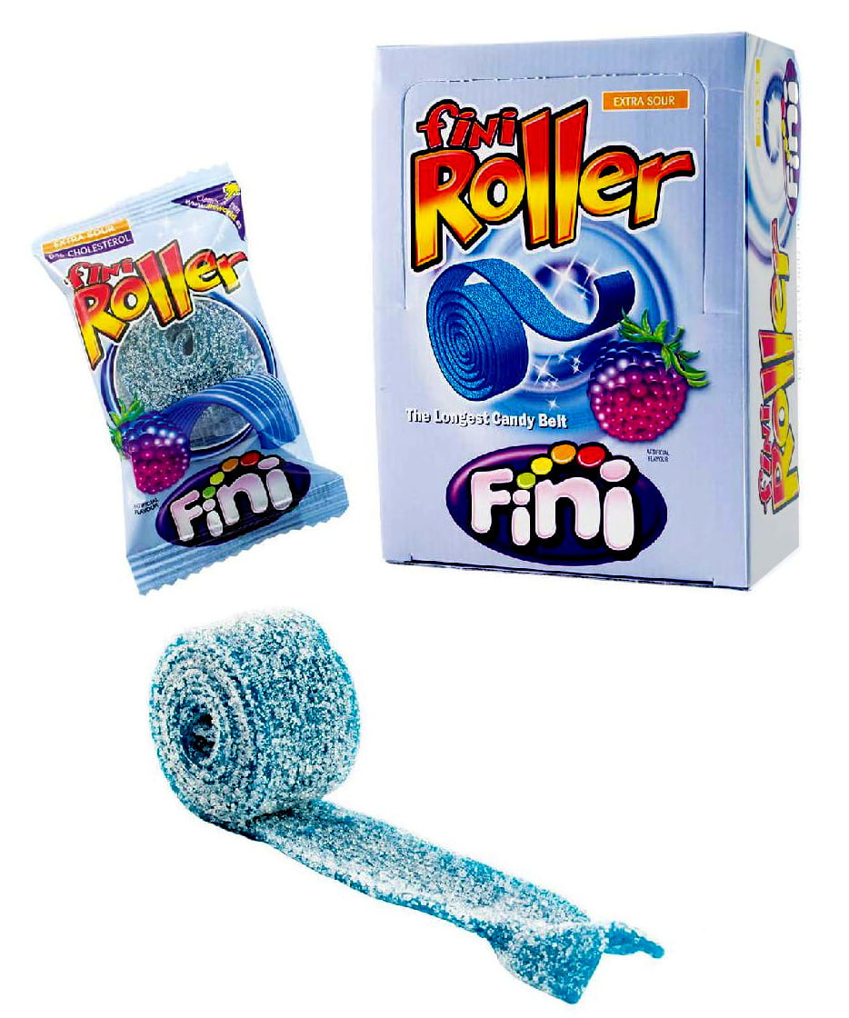Fini Raspberry Roller Fini Roller Żelki Kwaśne Malinowe 40 szt elukmar.pl